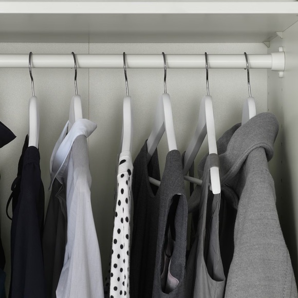 Set of 2 IKEA KOMPLEMENT PAX WARDROBE Clothes Rail Rack White 19 5/8 NEW - Picture 7 of 8